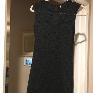 Black fitted mini dress